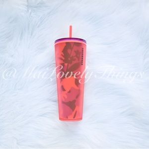 Venti Red Floral Starbucks Tumbler